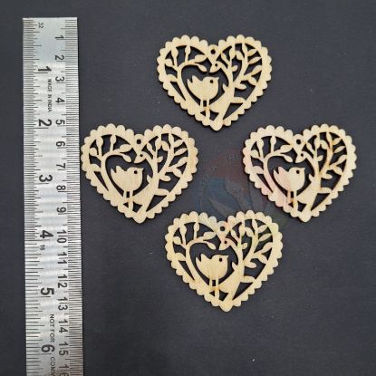 Picture of MDF Designer Heart with Bird