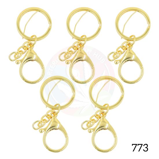 Picture of Lobster Rings 10 Pcs Golden