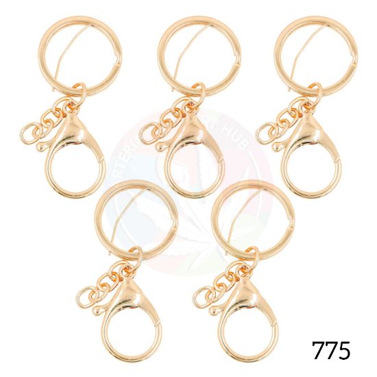 Picture of Lobster Rings 10 Pcs Rose Gold