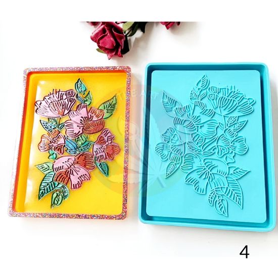 Picture of Tray Mould With floral engraving