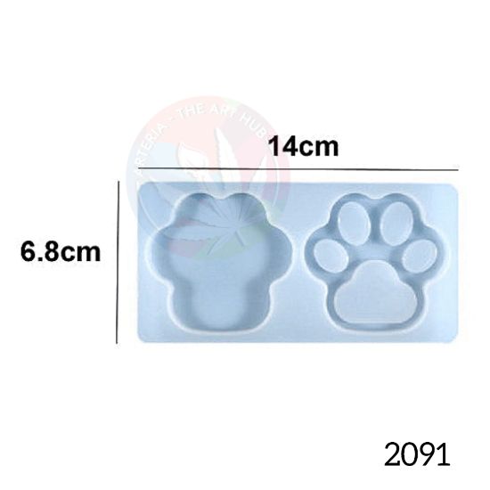 Picture of 2 cavity Paw keychain, jewellery & clip mould