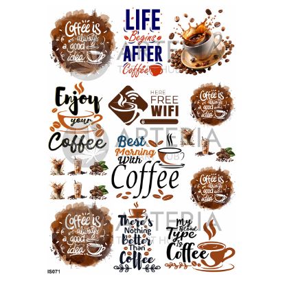 Picture of Insert Sheet- Coloured Coffee Love 4