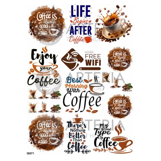 Picture of Insert Sheet- Coloured Coffee Love 4