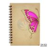 Picture of A6 MDF Spiral Notebook - Pink Butterfly 