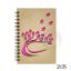 Picture of A6 MDF Spiral Notebook - Pink Leaves Design