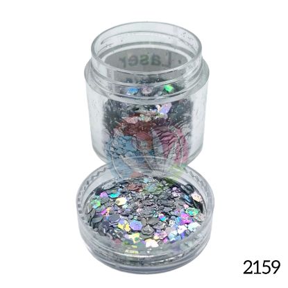 Picture of Holographic Hexa Glitters- Silver