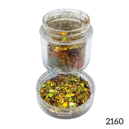 Picture of Holographic Hexa Glitters- Golden