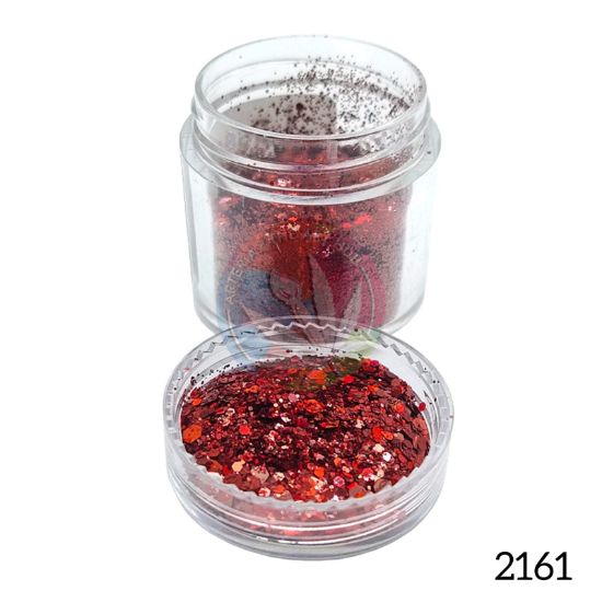 Picture of Holographic Hexa Glitters- Red