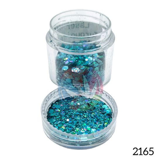 Picture of Holographic Hexa Glitters- Turquoise Blue