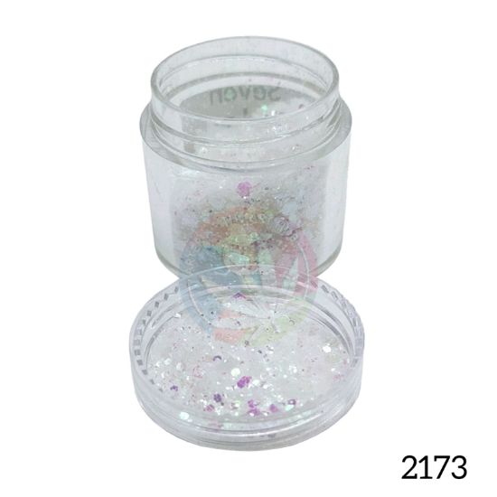 Picture of Holographic Hexa Glitters- Seven colour red