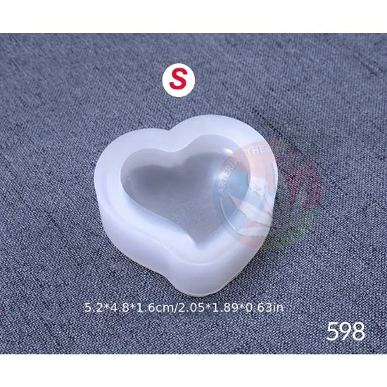 Picture of 2 in 1 Curved Heart Matte Tea Light small