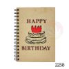 Picture of A5 MDF Spiral Notebook - Red Happy Birthday