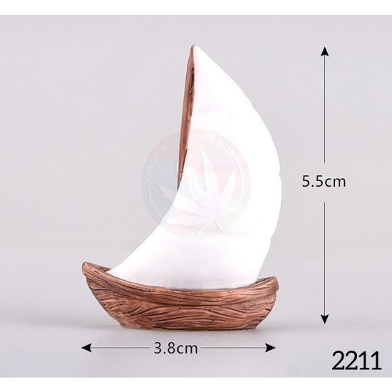 Picture of White Ship Miniature Miniature- 2 Pcs