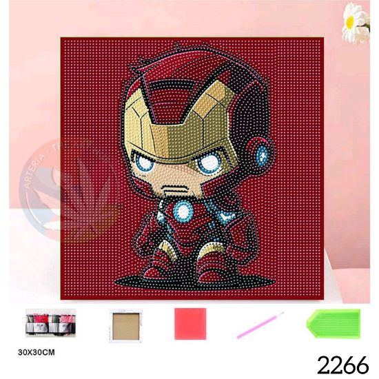 Picture of Glow in the dark diamond Painting kit - Avenger