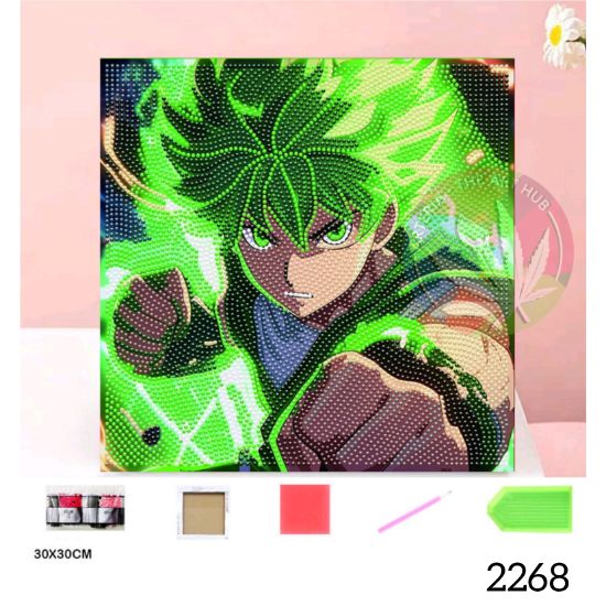 Picture of Glow in the dark diamond Painting kit - Anime character