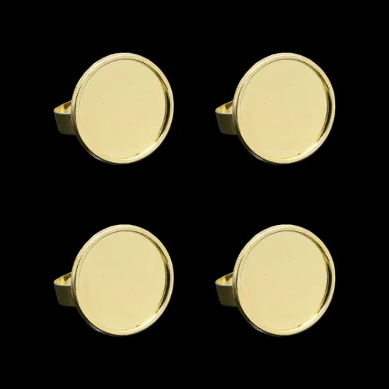 Picture of Gold Ring Bezels- Round