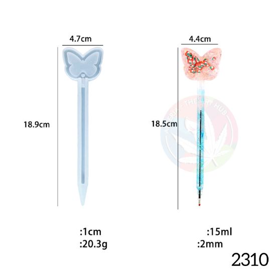 Picture of Designer Pen Mould / shaker mould - butterfly