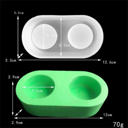 Picture of 2 Cavity Capsule Tea Light Holder Mould