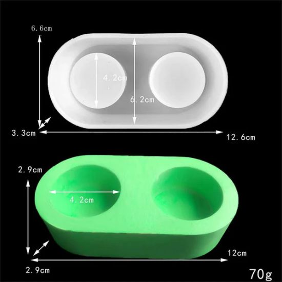 Picture of 2 Cavity Capsule Tea Light Holder Mould