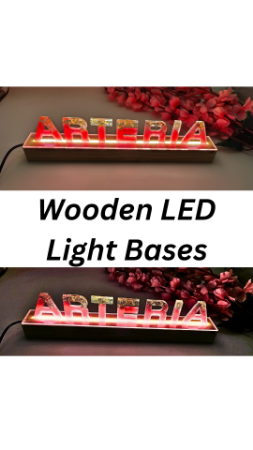 Picture for category wooden LED light base