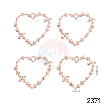 Picture of Designer Hollow Heart Bezel Rose Golden [5 pcs]