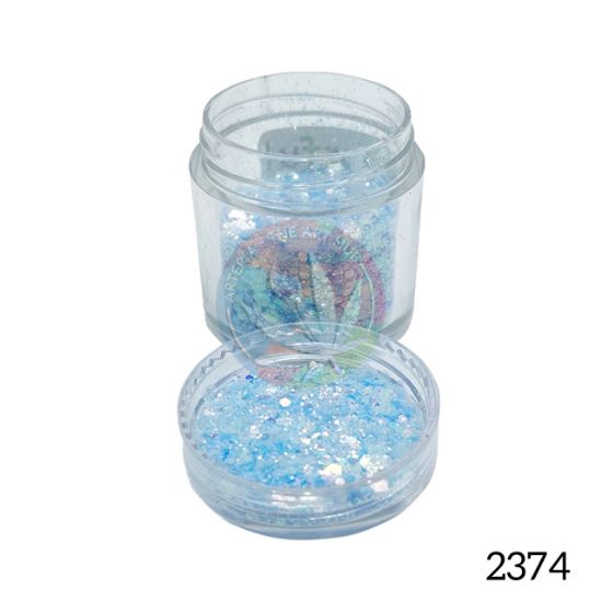 Picture of Holographic Hexa Glitters- Colourful Blue