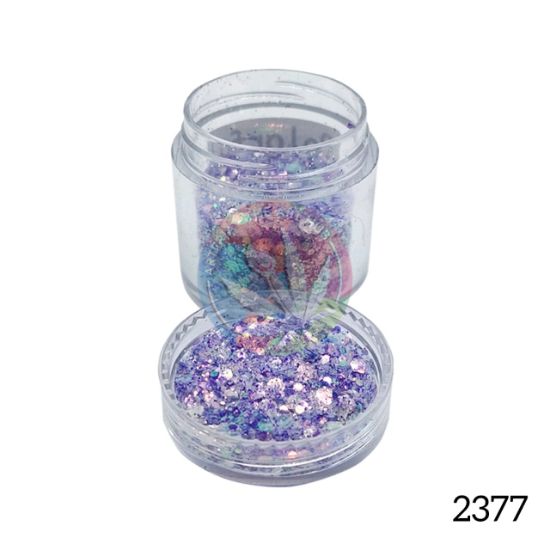 Picture of Holographic Hexa Glitters- Colourful Violet