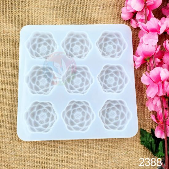 Picture of 9 Cavity 3D Lotus Mould