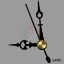 Picture of Designer Clock Hands- Clock Needles  Mini Black