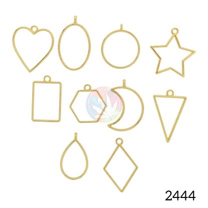 Picture of New Gold Hollow Bezels set of 10 