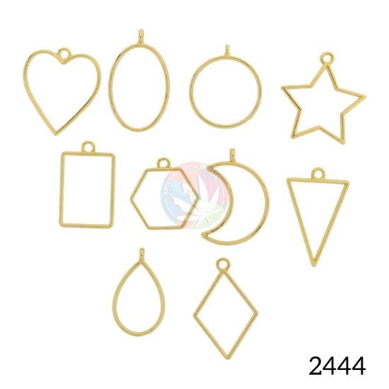 Picture of New Gold Hollow Bezels set of 10 