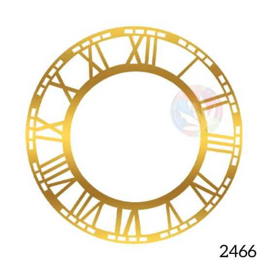 Picture of  Acrylic Clock ring Golden - 10" with MDF  