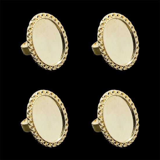 Picture of Designer Gold Ring Bezels - Oval